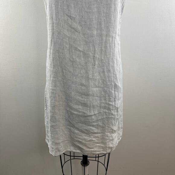 Lina Tomei Gray Tunic Top Linen Cowl Neck Sleeveless Size Medium M Made in ITALY - Picture 8 of 11